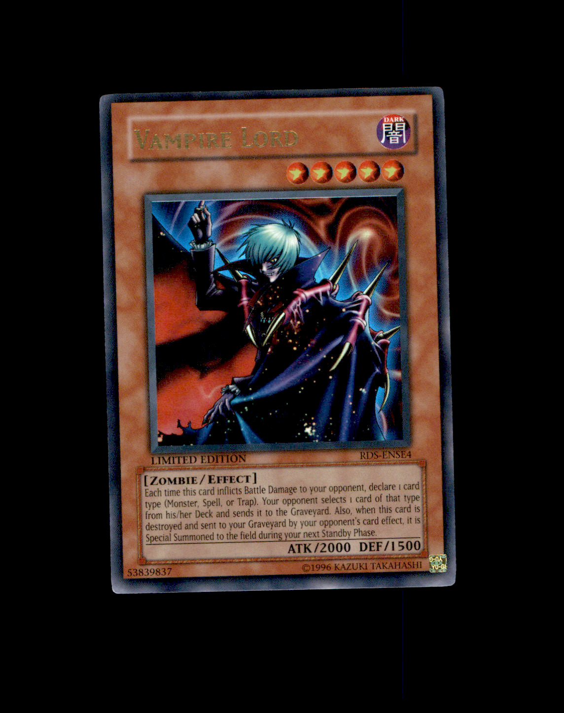Vampire Lord RDS-ENSE4 Limited Edition Rise of Destiny YuGiOh Holo NM