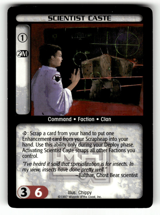 BattleTech Scientist Caste 1997 Wizards of the Coast TCG