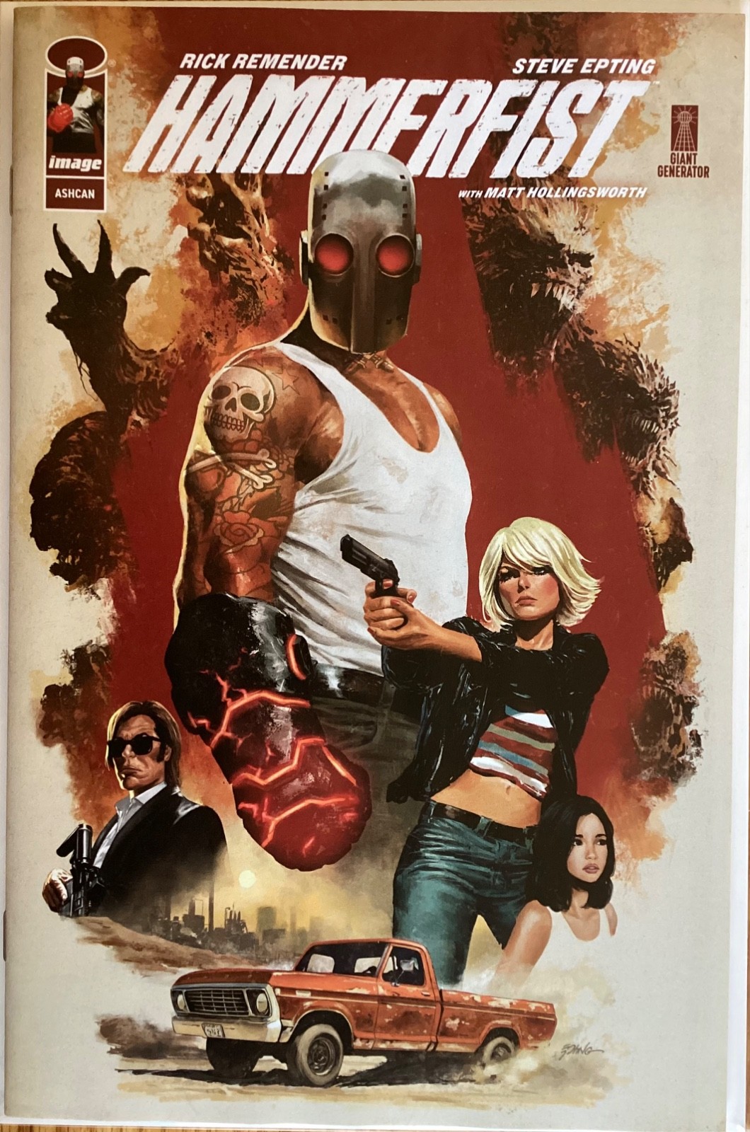 HAMMERFIST Exclusive Full-Size Ashcan Issue by Rick Remender and Steve Epting