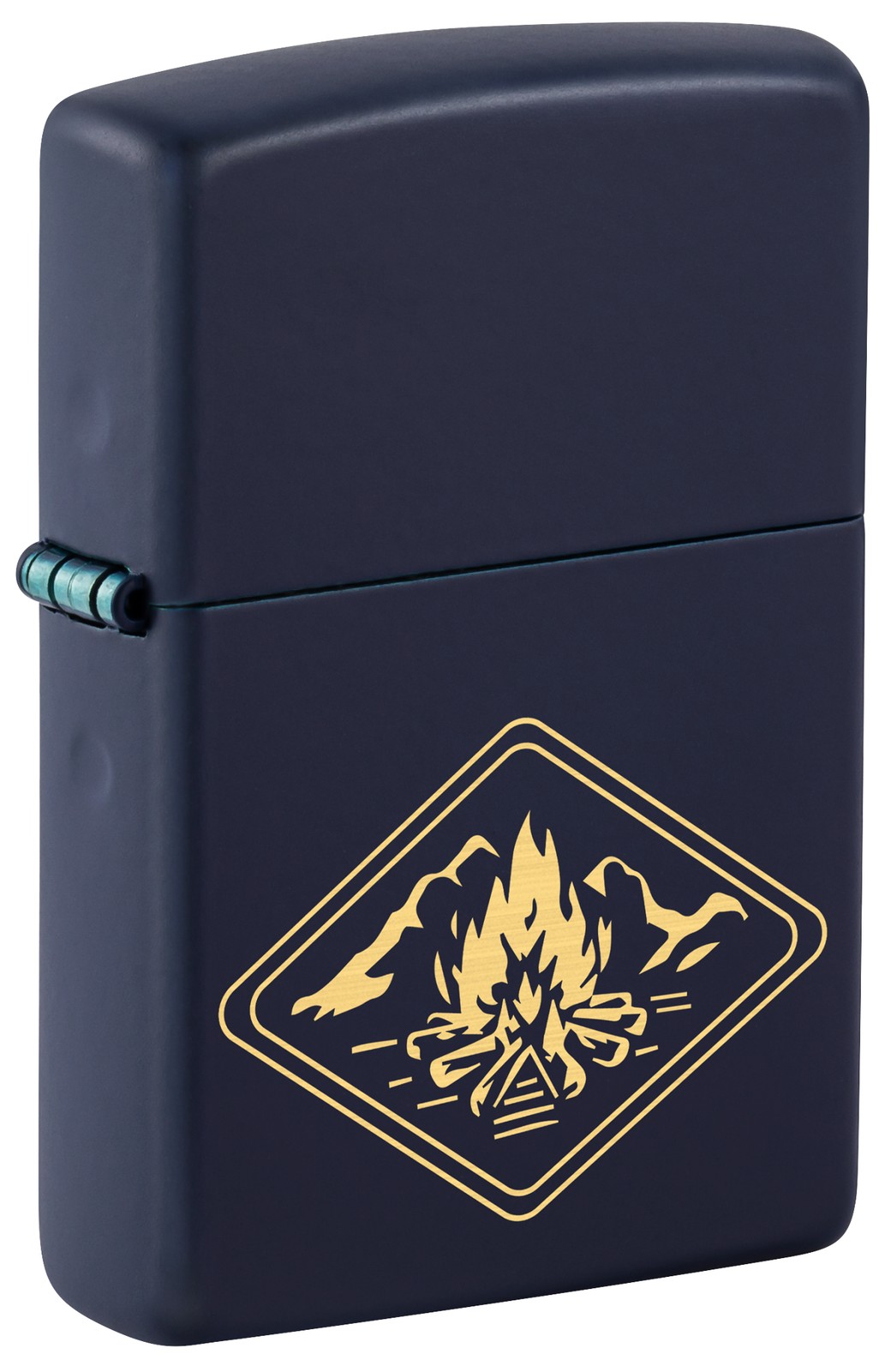Zippo Campfire Design Navy Matte Windproof Pocket Lighter, 46174