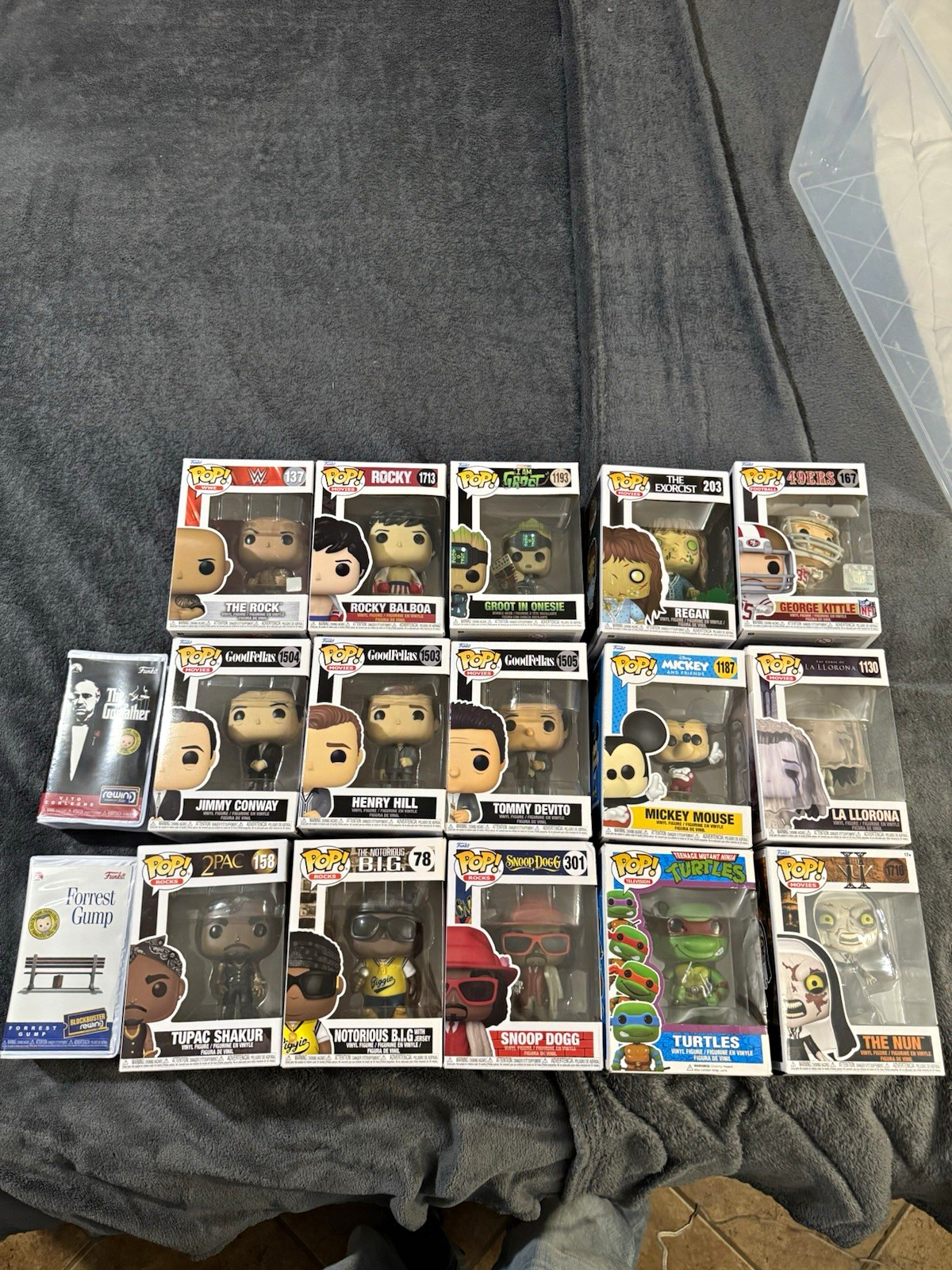 Funko Pop 17pc Mixed Lot Boxed Vinyl WWE Rocky Exorcist 49ers Groot