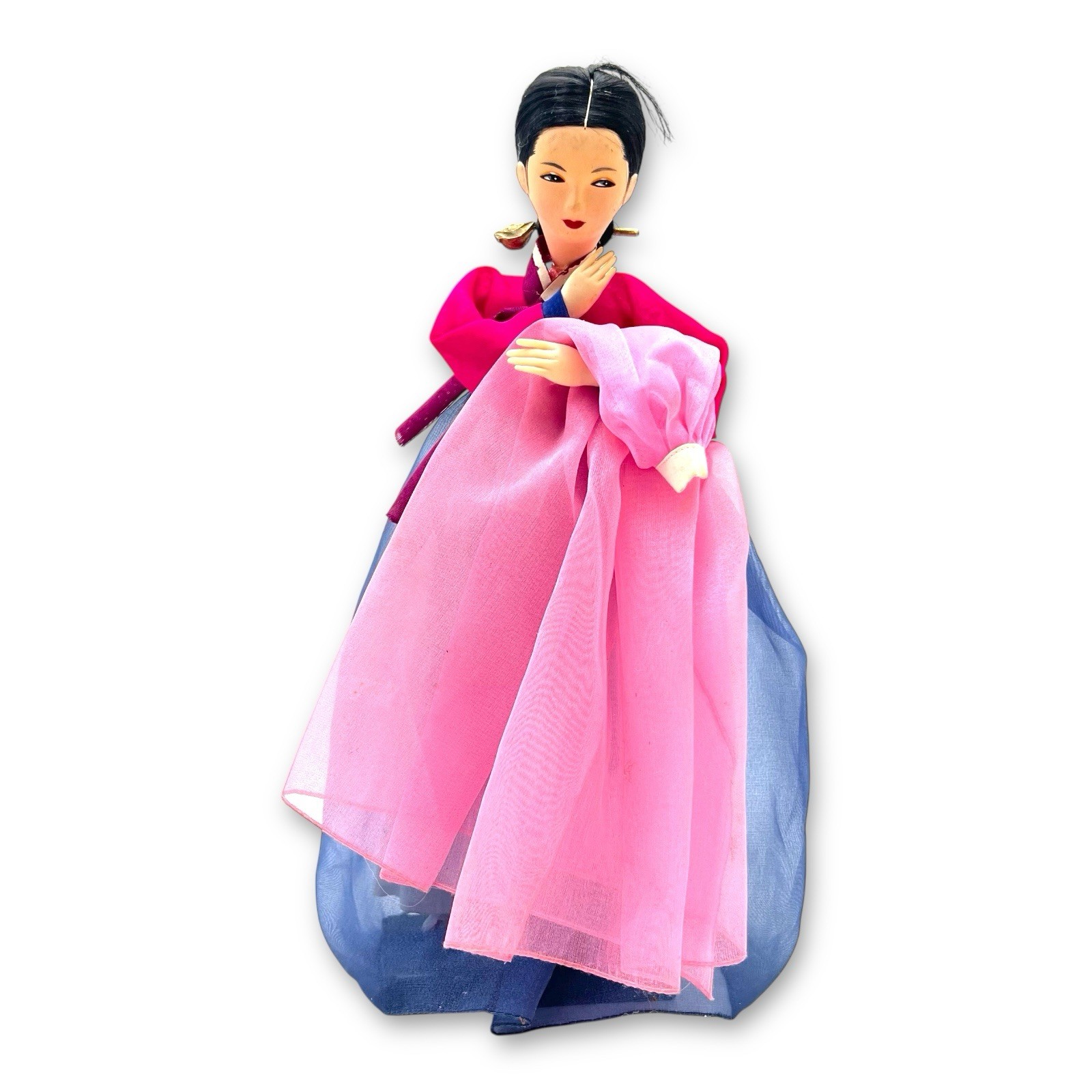 Vintage 1980s 12” Korean Traditional Hanbok Danjang Youngji Doll