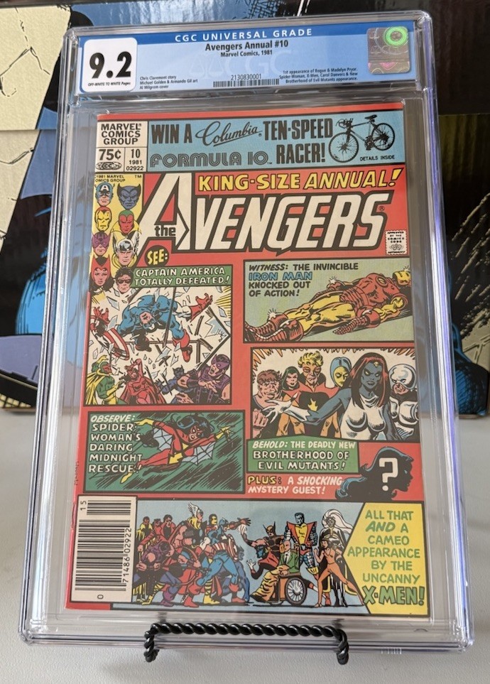 Avengers Annual 10 Newsstand CGC 9.2 1st appearance Rogue Marvel Comics X Men