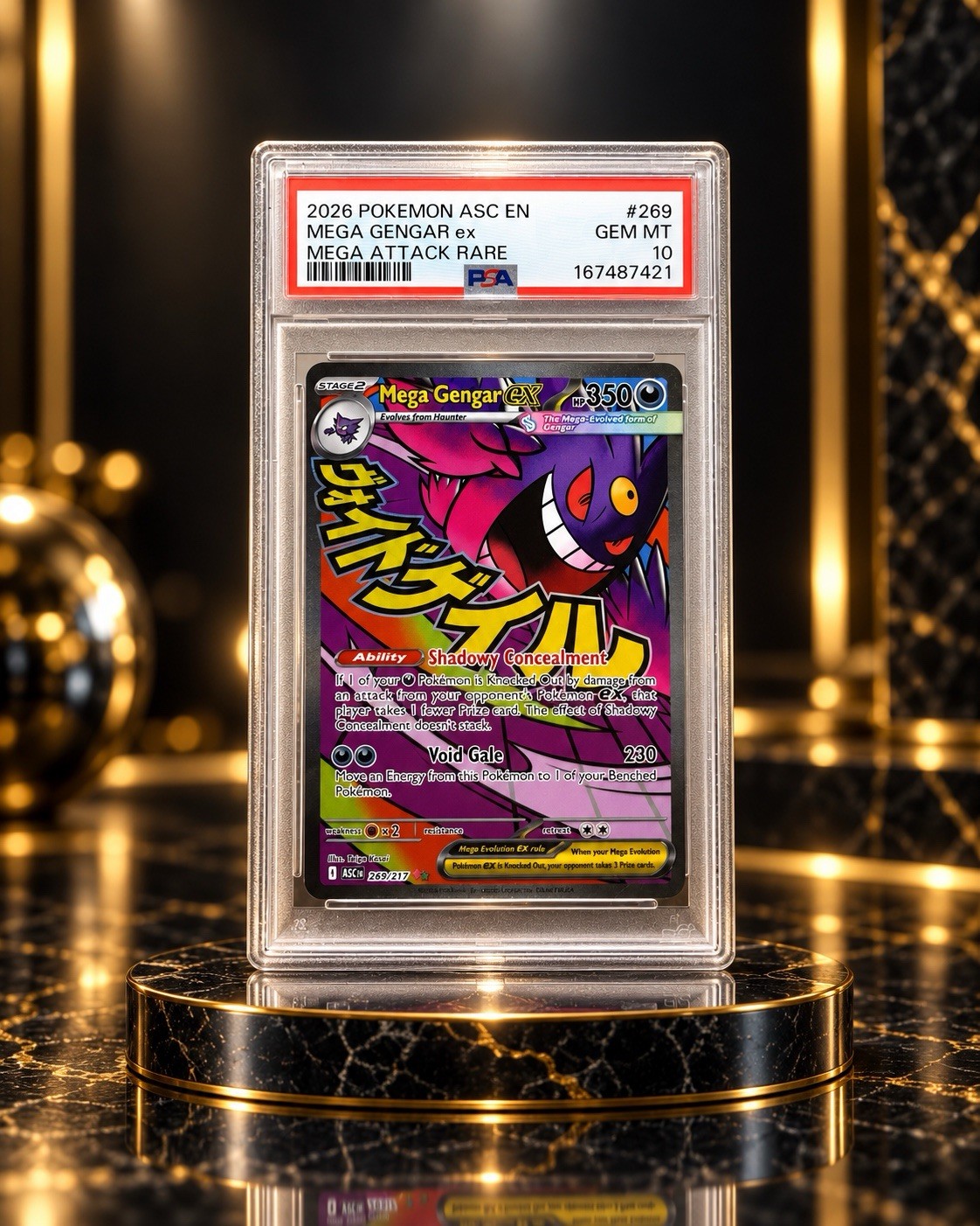 Mega Gengar Ex 269/217 Rare PSA 10 Ascending Heroes Pokemon Card Gem Mint TCG