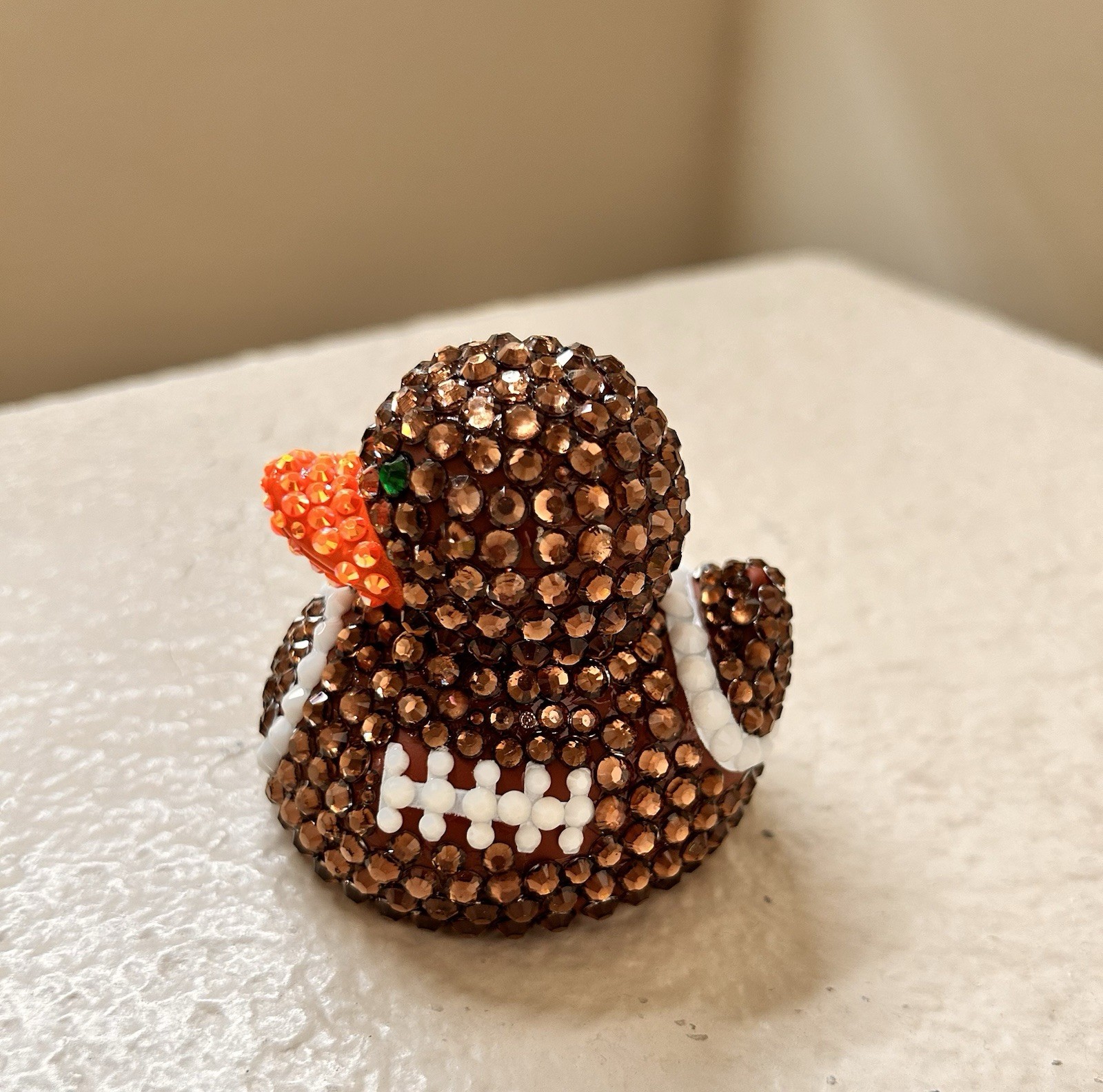 Rhinestoned Football Ducky
