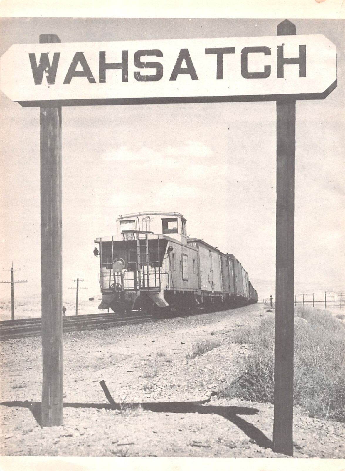 Wahsatch Utah Sees Caboose Of A Union Pacific Train Vtg Magazine Excerpt