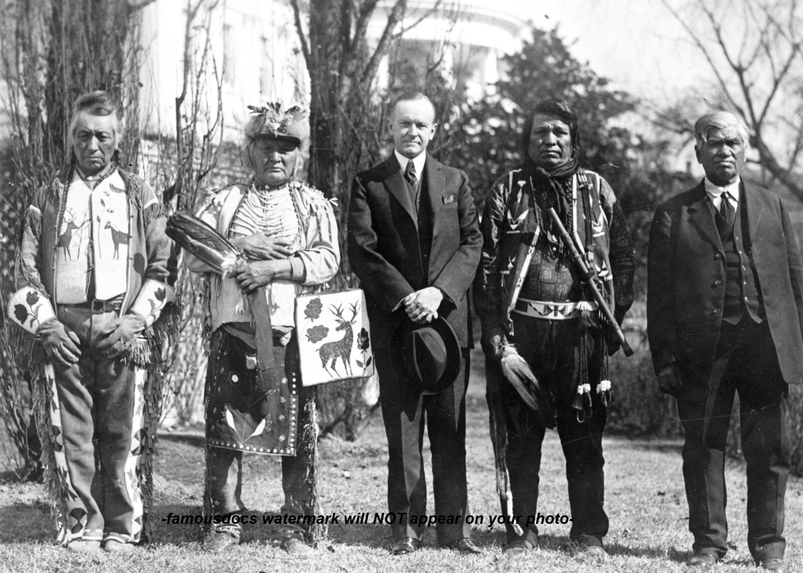 Indian Citizenship Act PHOTO Calvin Coolidge with Native American Osage Indians