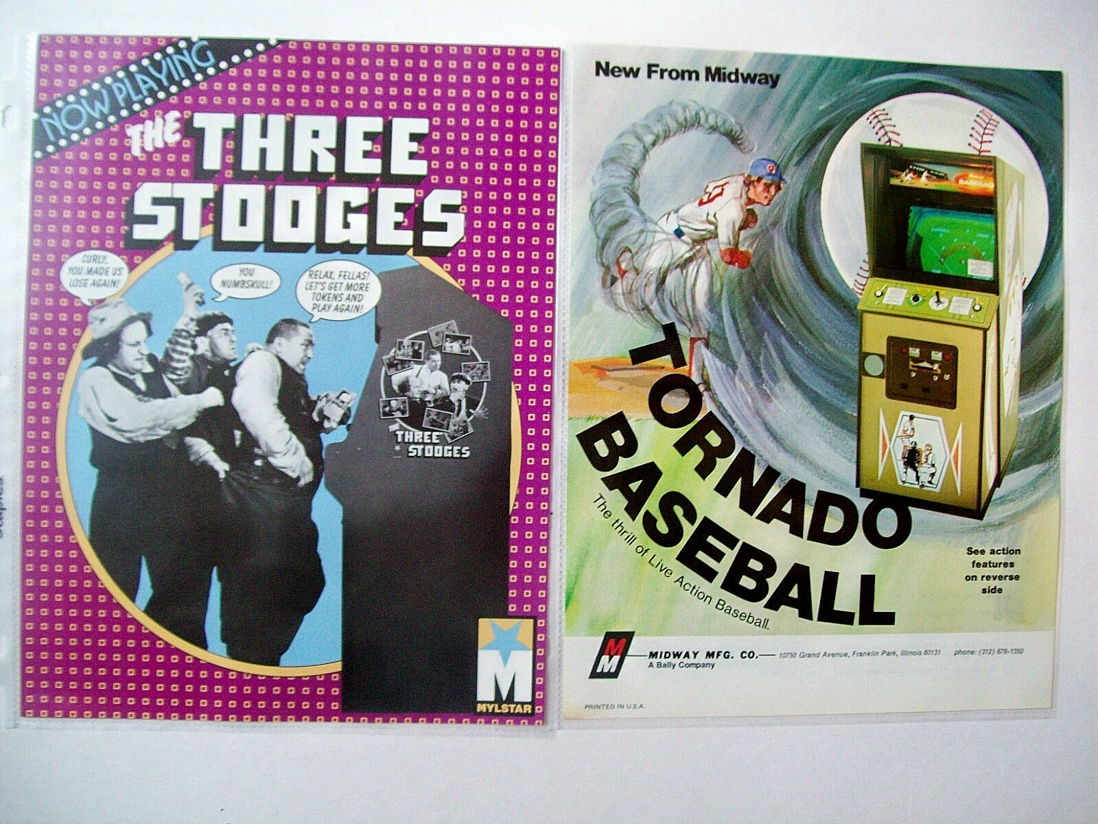 47 Different Coin-Operated Arcade Video Game Flyers  1973 - 2002  ALL ORIGINAL