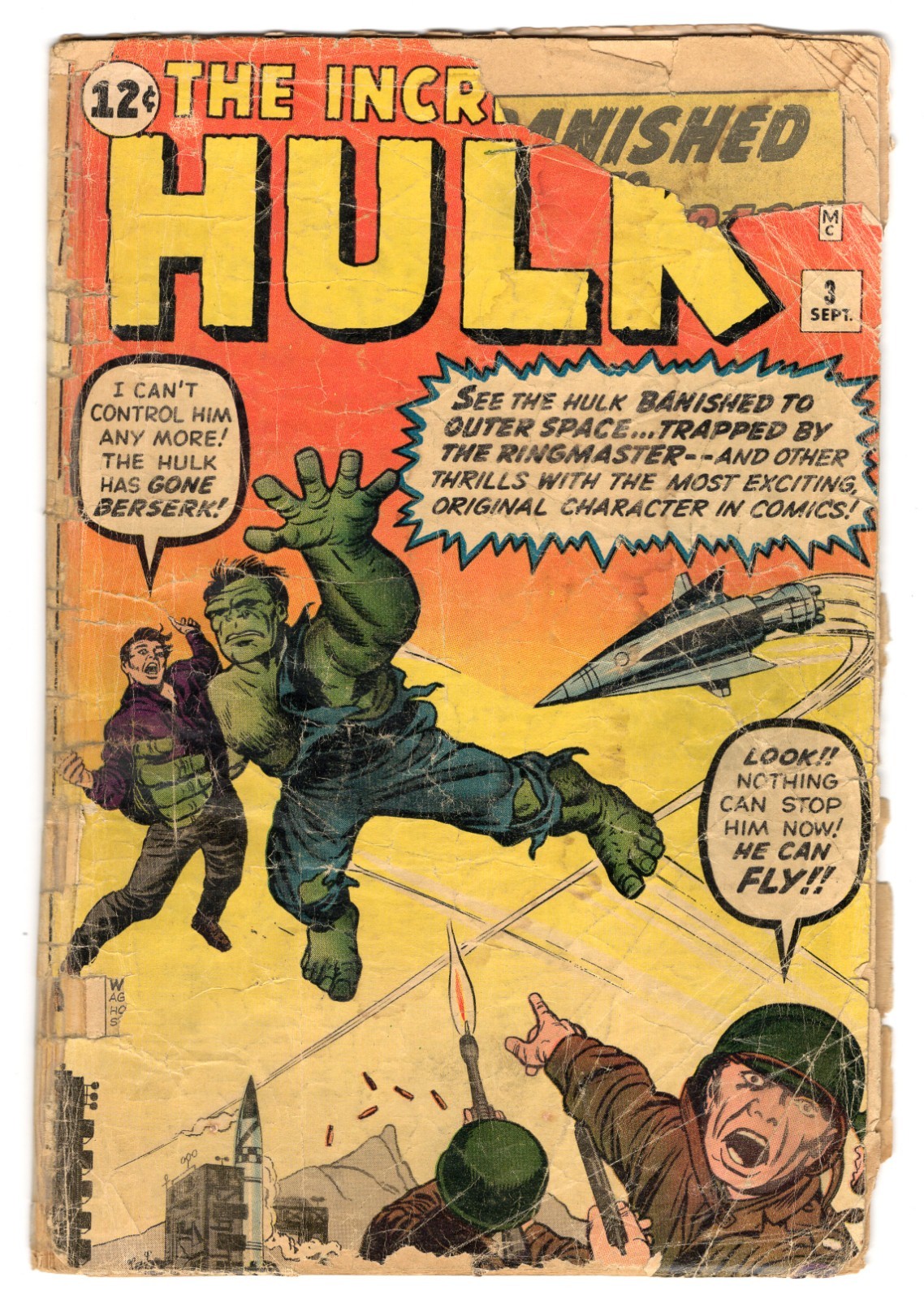 Incredible Hulk 3 1962 Marvel Comics FR 1.0 Origin Retold 3rd App Hulk