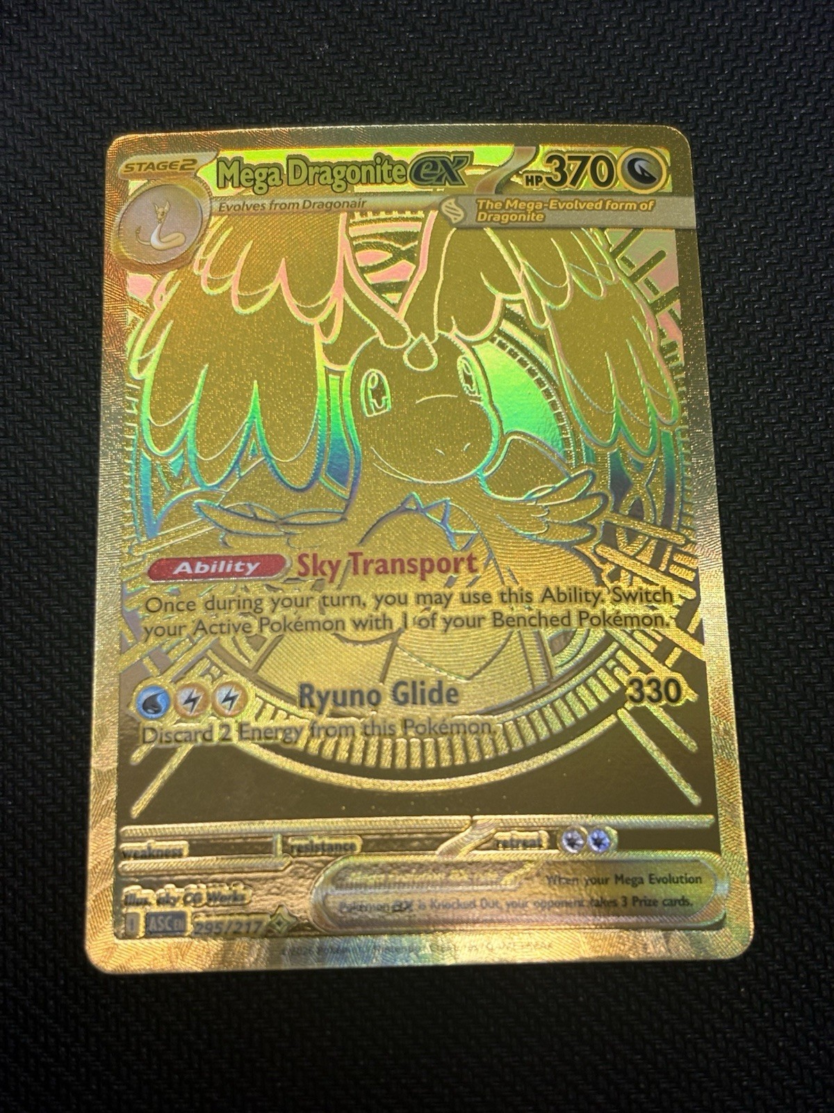 Pokémon TCG Mega Dragonite EX 295/217 English Mega Hyper Rare NM gold