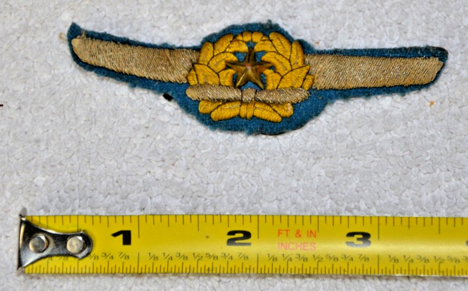 WW2 Imperial Japanese Army  Pilot Aviator Wing Badge Patch