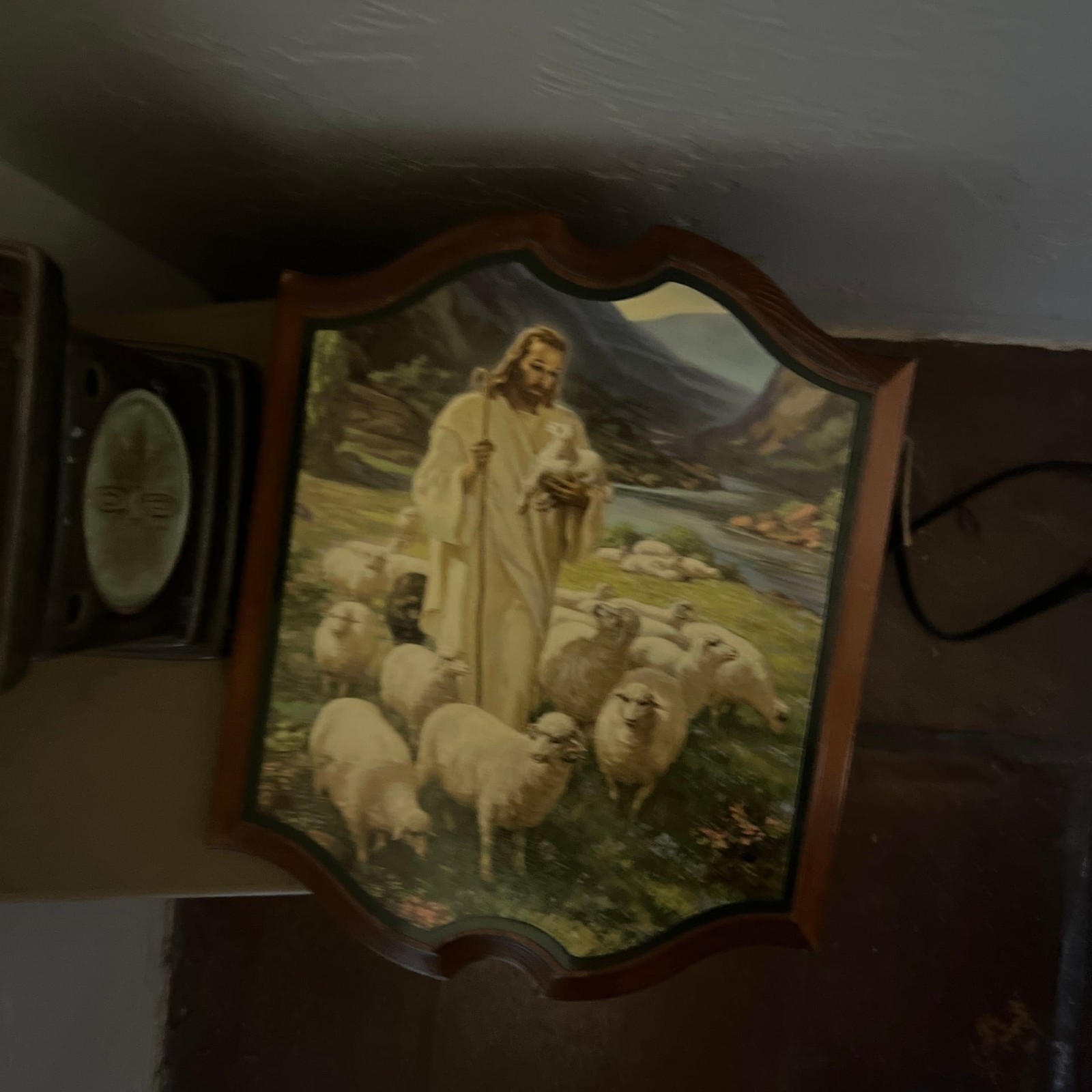 Vintage Warner Sallman The Lord Is My Shepherd Framed Lithograph Religious Wall 