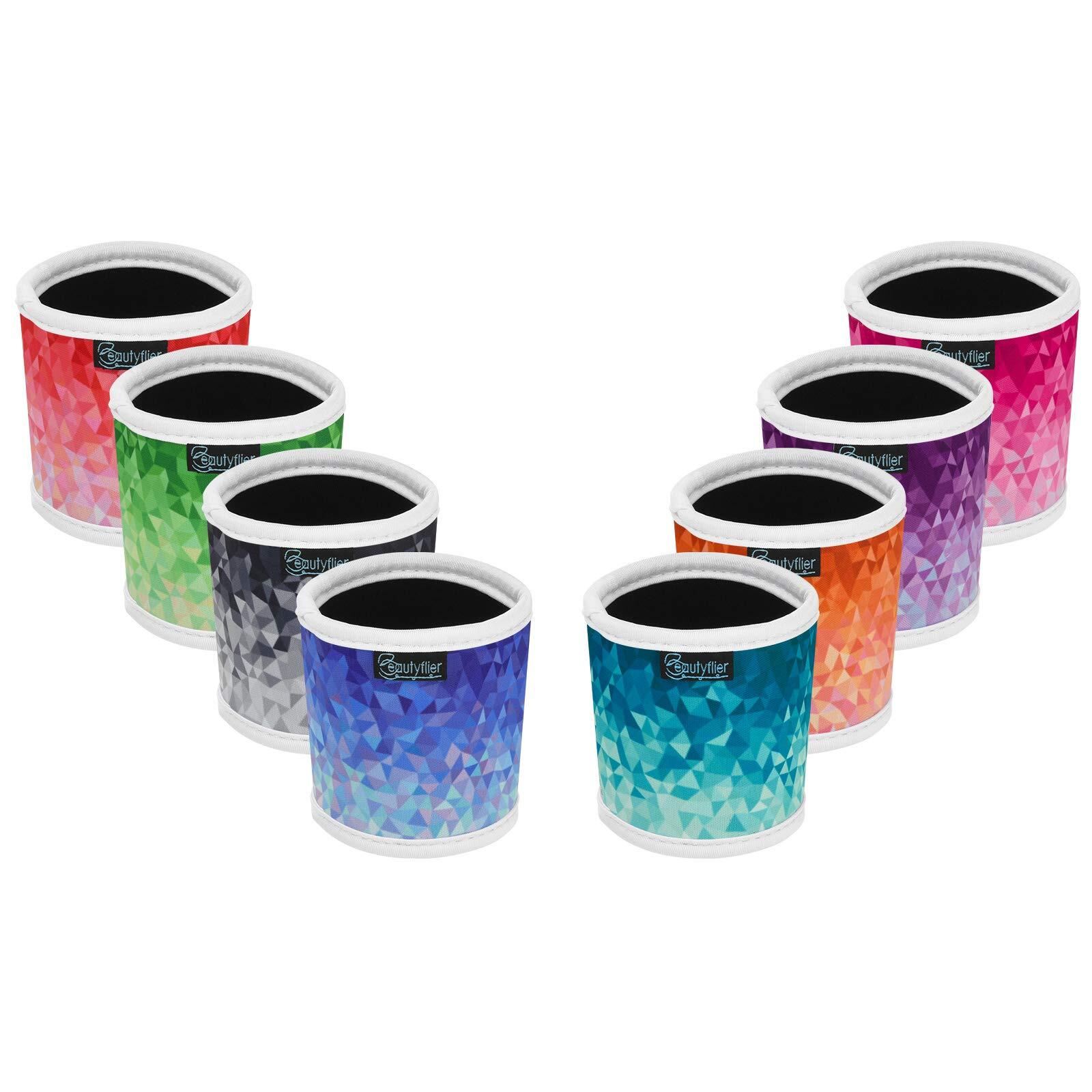 8pcs Anti-Slip Neoprene 2.5mm Thick Collapsible Heat Resistant Coffee Cup Ins...