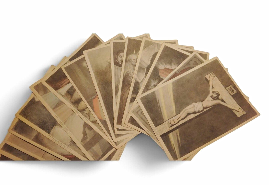 Vintage 1940 Catholic Sacrament Catechism Card Lot, F. Dart,St. Anthony\'s Guild