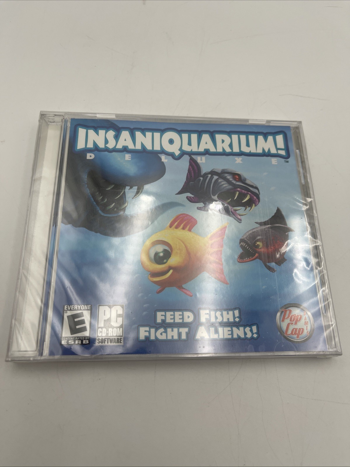 Insaniquarium DELUXE Feed Fish Fight Aliens PC CD-ROM Game Windows 98/ME/XP