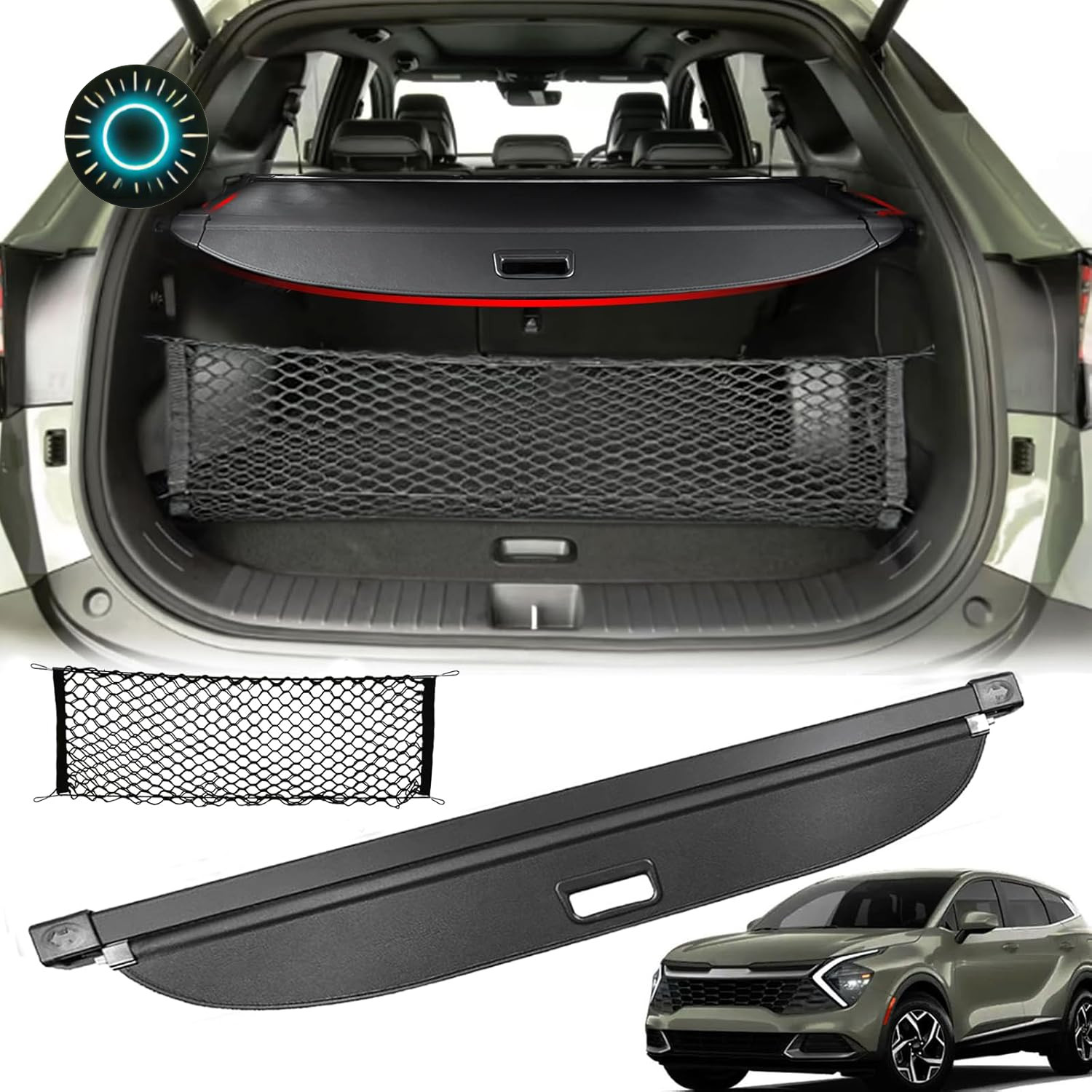 Cargo Cover for Kia Sportage 2026 2025 2024 2023 Accessories Retractable Trunk