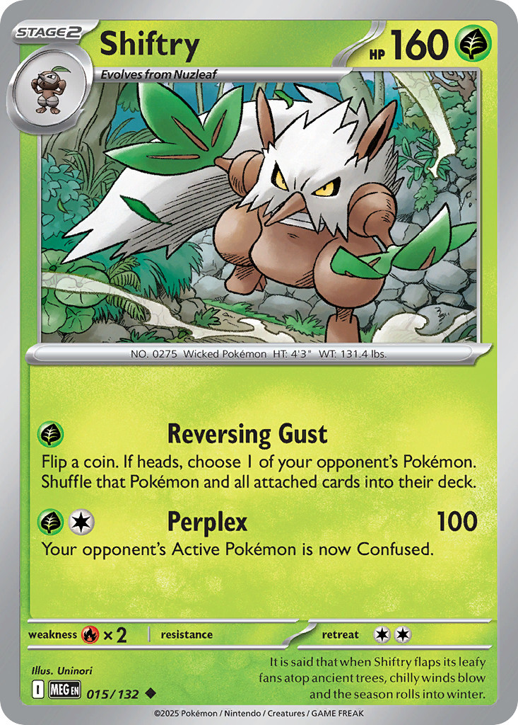 SHIFTRY UC 015/132 MEGA EVOLUTION POKEMON LP