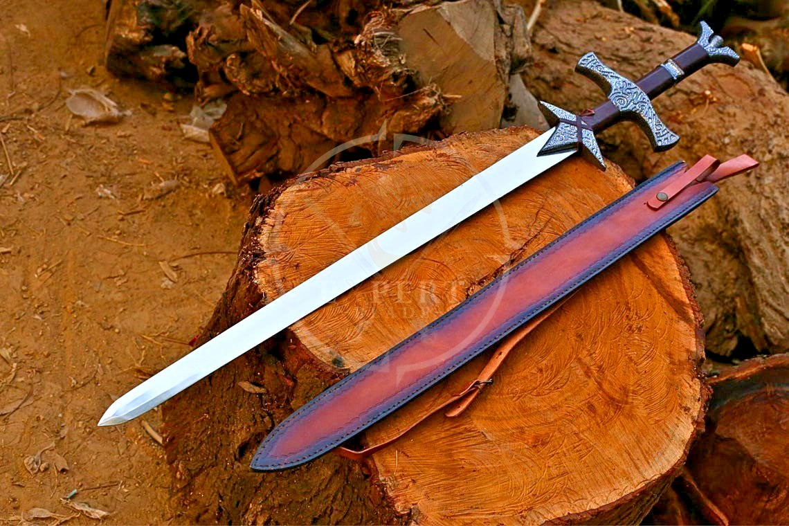 Custom Handcrafted Two Handed Skyrim Sword Replica | Medieval Sword with Cover