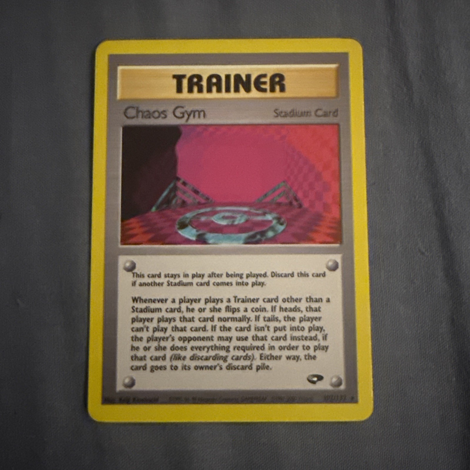 Chaos Gym 102/132 Unlimited Gym Challenge LP Pokémon TCG