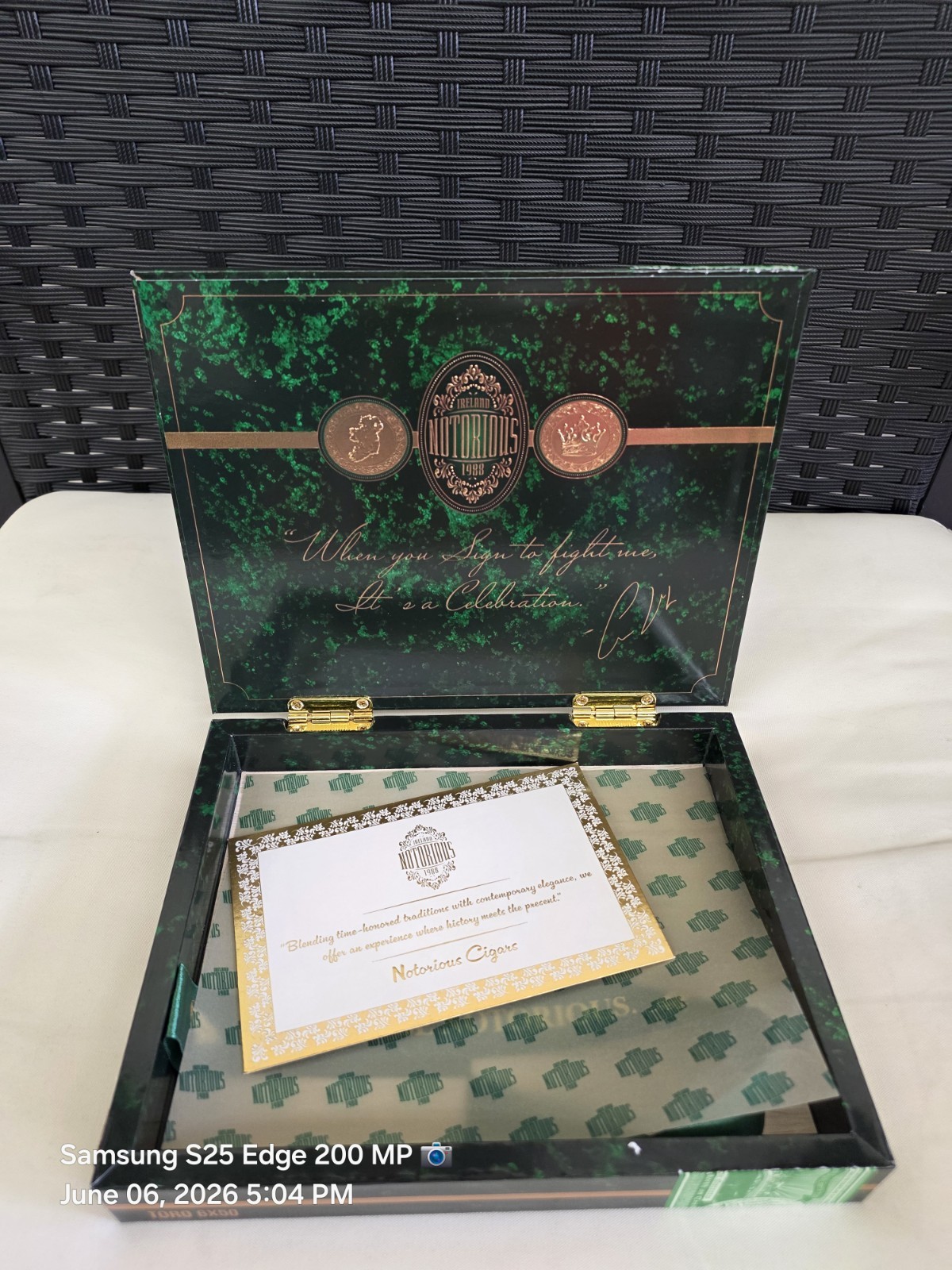 *EMPTY BOX* Conor McGregor Notorious Empty Cigar Box