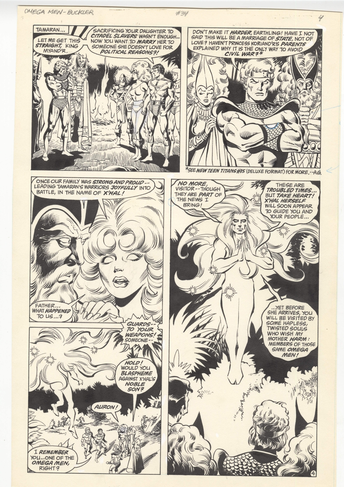 Omega Men #34 Pg 4 Original Comic Art by Rich Buckler