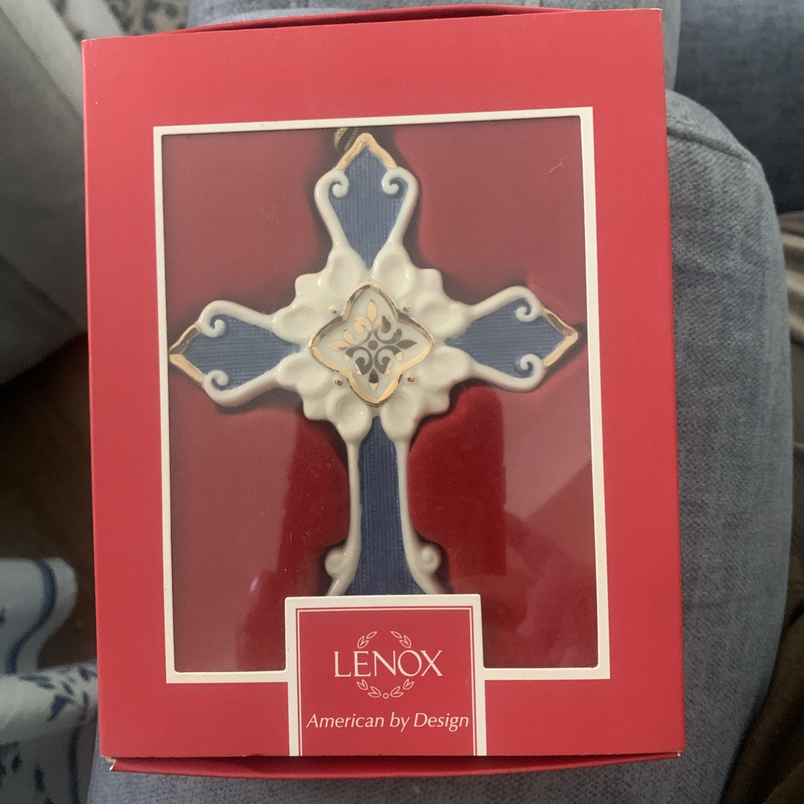 Beautiful Lenox First Blessing Cross Ornament New