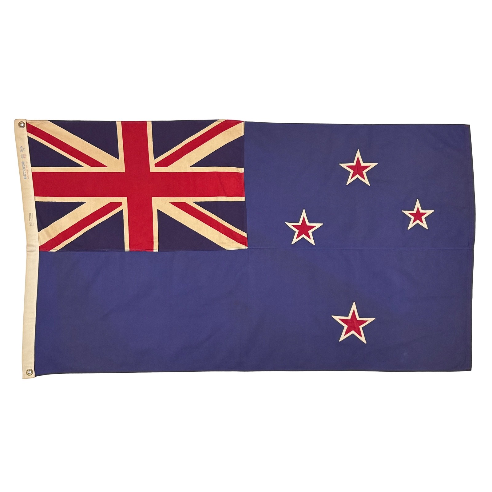 Vintage Cotton New Zealand Flag Cloth Union Jack Textile Art Decor Sewn Stars