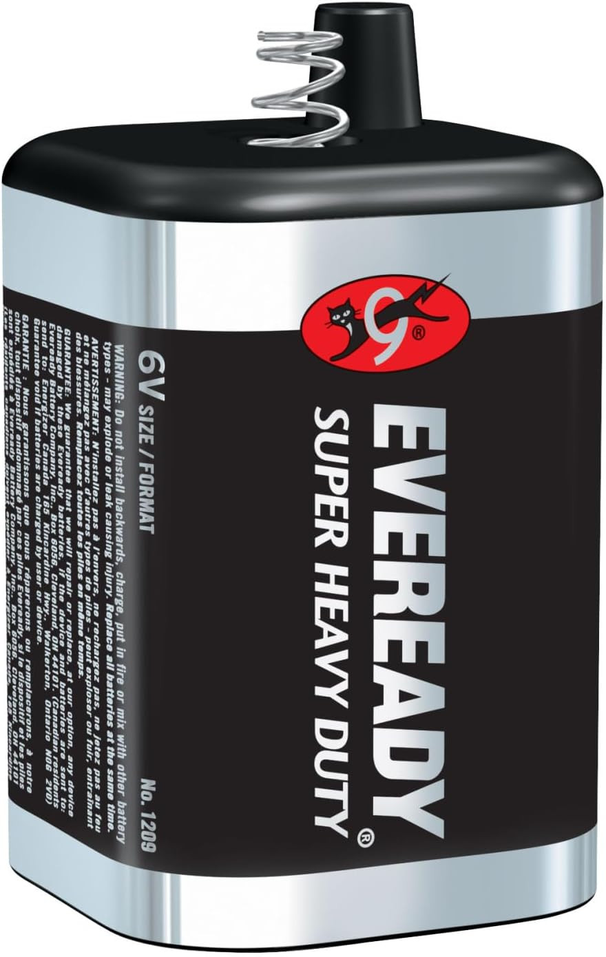 Super Heavy Duty 1209 6 Volt Spring Lantern Battery