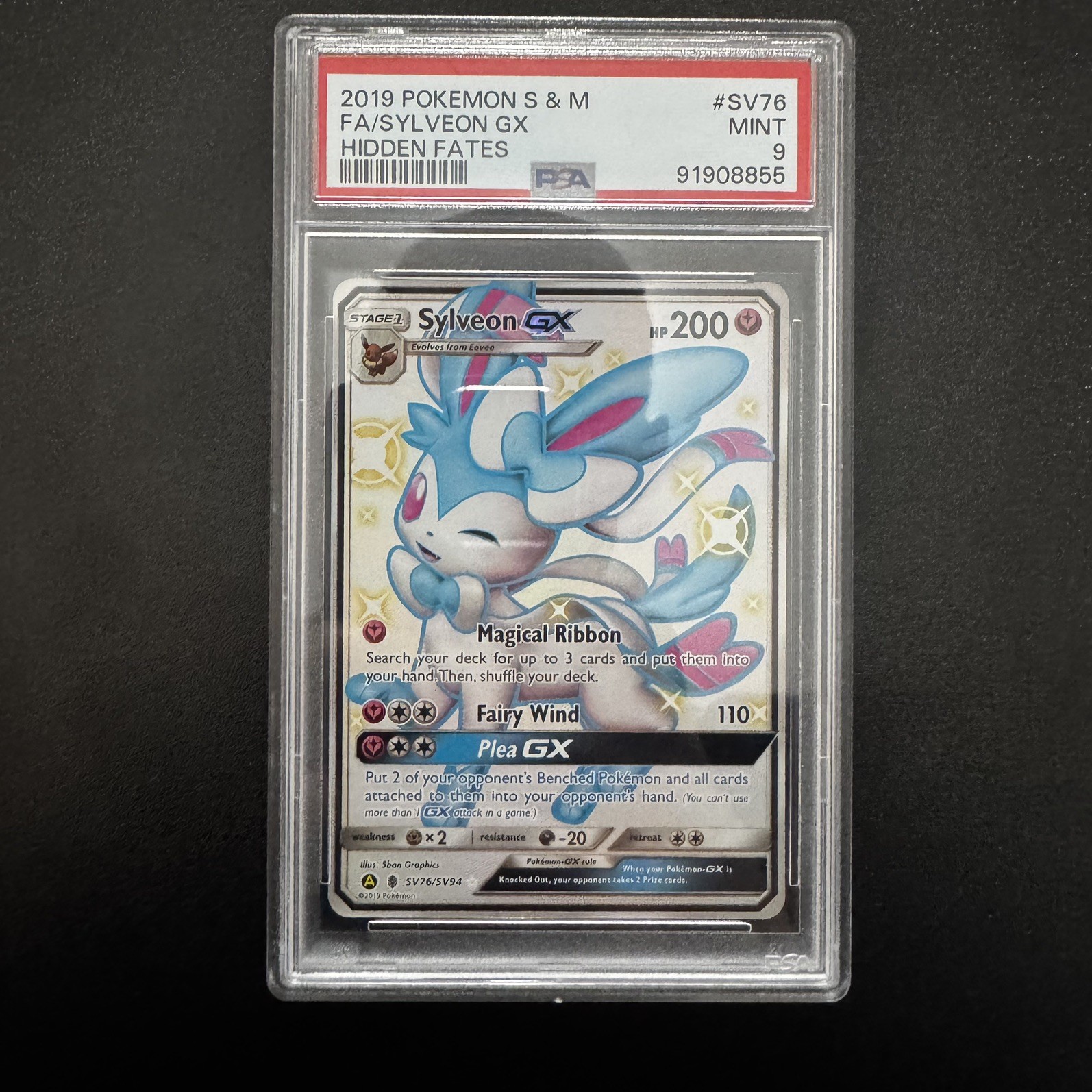 Sylveon GX SV76/SV94 Hidden Fates PSA 9