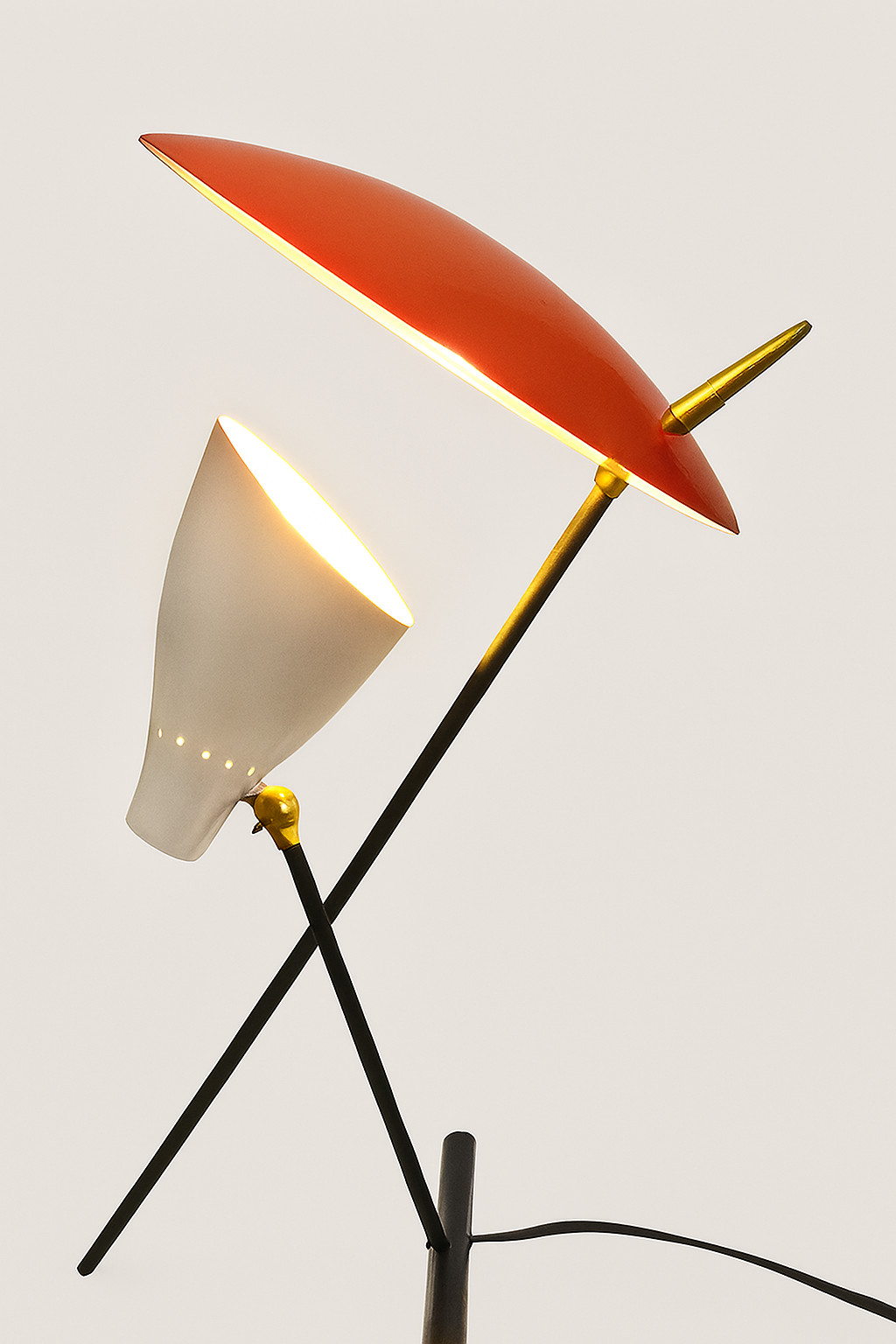 Vintage 1950s Italian Stilnovo Style Mid Century Modern Desk Table Lamp