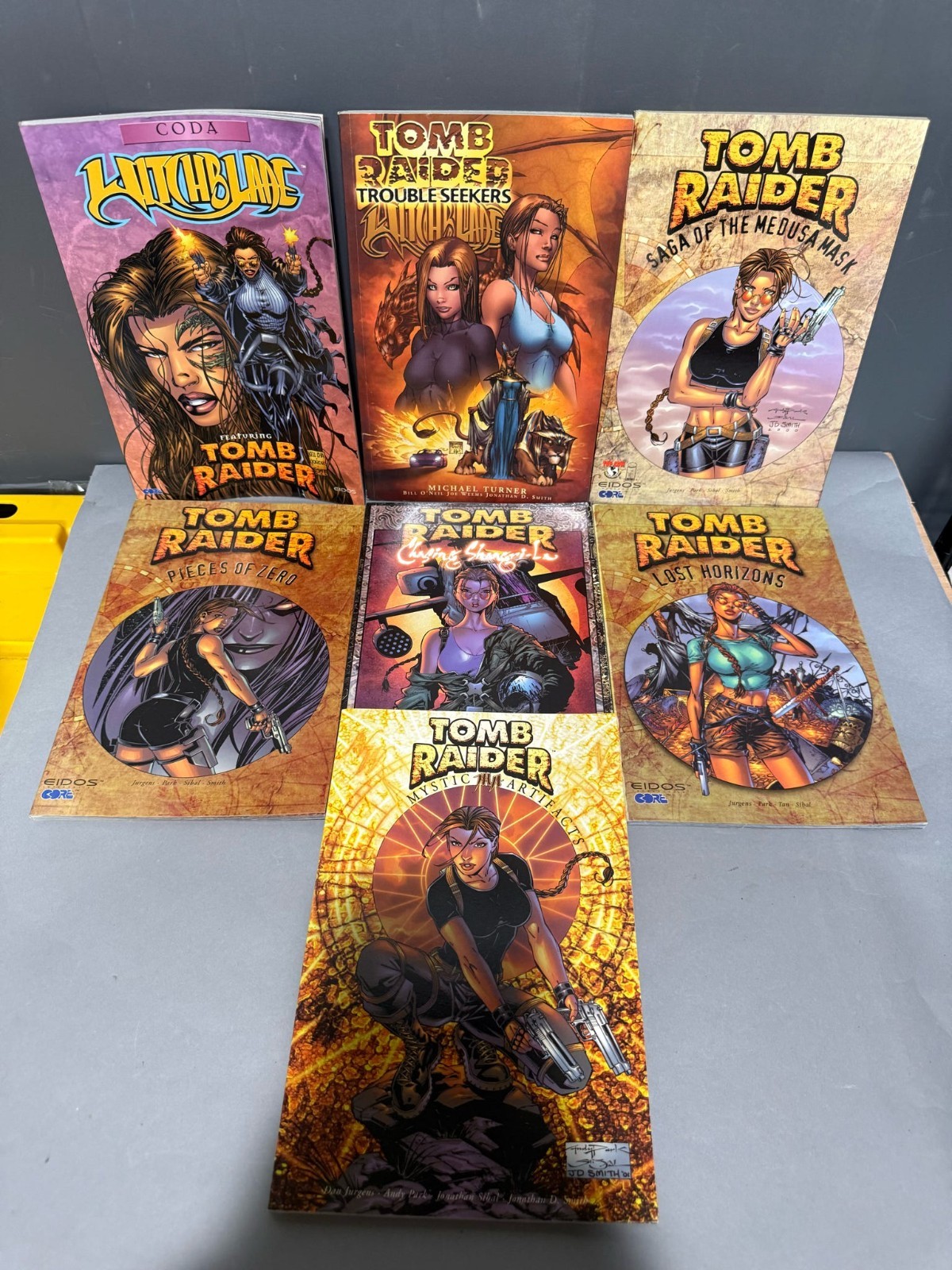 Tomb Raider / Witchblade Comic Book Lot Graphic Novels Top Cow Eidos 7-Book Set