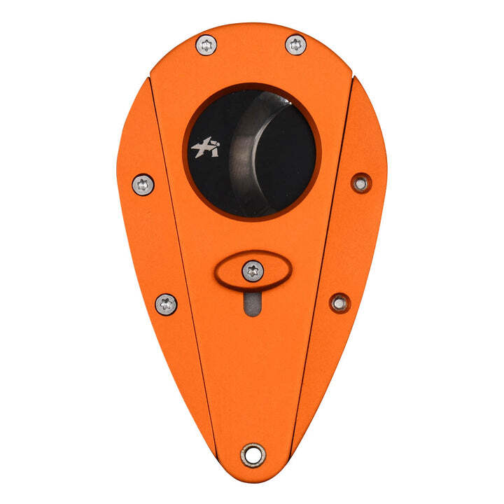 XIKAR Xi1 Orange Cigar Cutter-Black Steel Blades - Lifetime Warranty