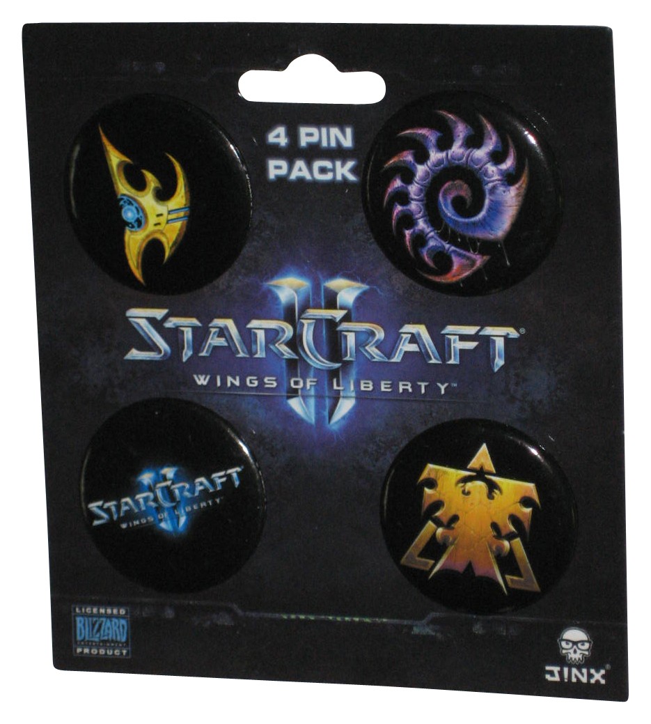 Starcraft II Wings of Liberty (2010) Jinx Video Game Button 4 Pin Pack