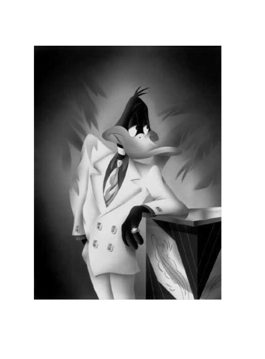 Looney Tunes Portrait Series Daffy Duck Giclee on Canvas Signed by Bodner+Sabin