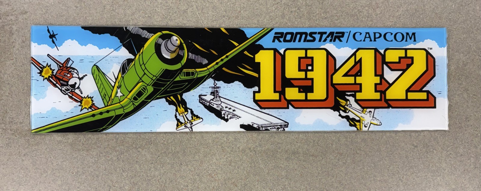 1942 Arcade Marquee Capcom Original Not Reproduction