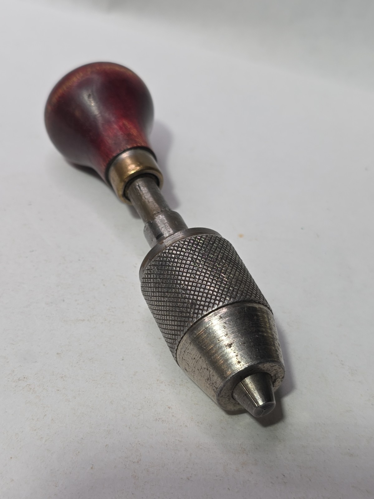Antique Gunsmith Drill - Jewelers Non Crank Hand Drill  Closes Tight 4 1/2\