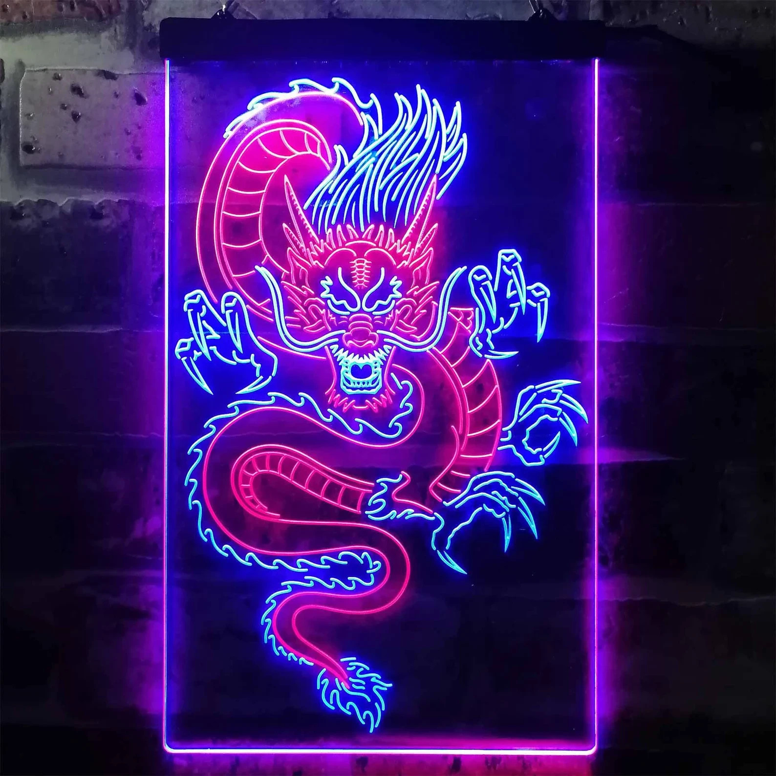 Chinese Dragon Room Display Dual-Color Figurine Sculpture — Used, Perfect Condit