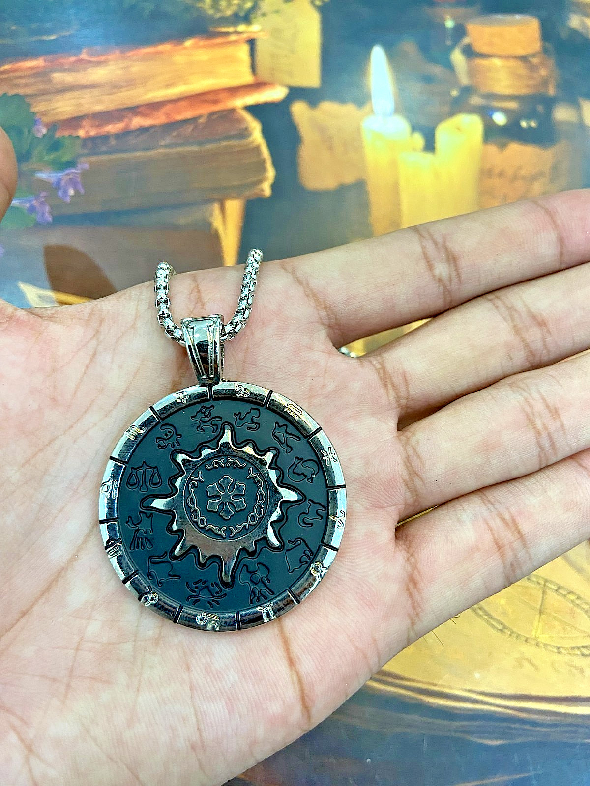 Pendant filled with super power of djinn genie to fulfill your every wish wealth