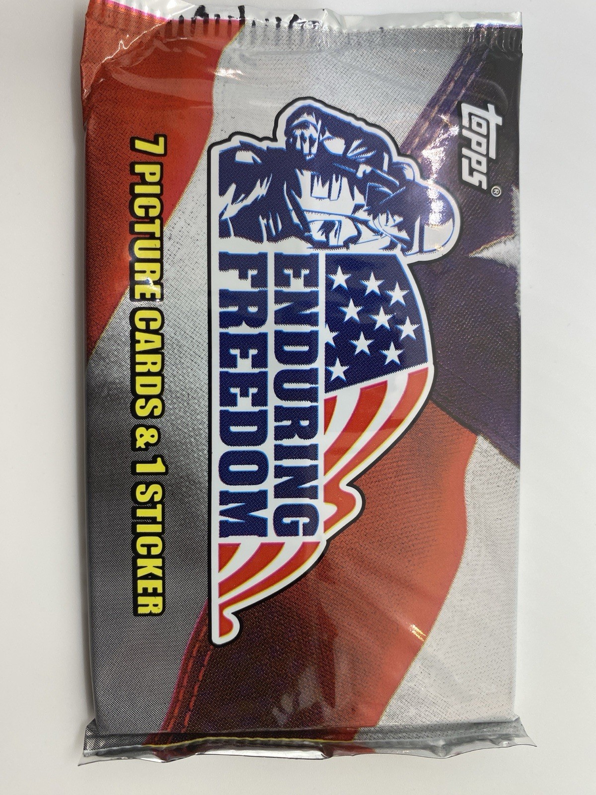 Topps Enduring Freedom 2001 Sealed Trading Card Pack Vintage 7 Cards 1 Sticker