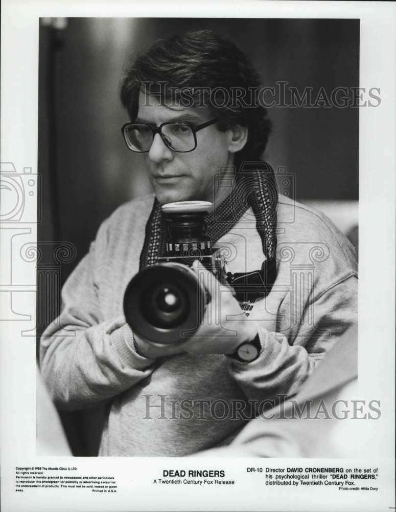 1996 Press Photo Director David Cronenberg on Set of His Thriller \