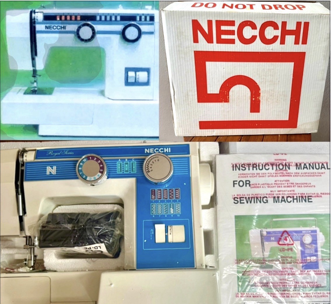 Vintage Necchi Household Sewing Machine Mod.3577~NEW