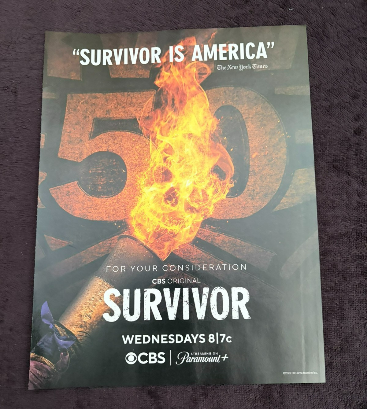 SURVIVOR 50 2026 Emmy ad Jeff Probst with \