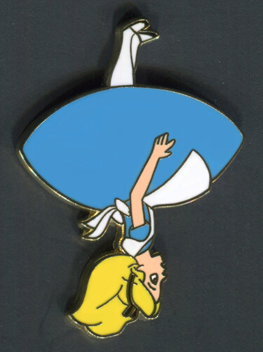 Disney Pin Alice in Wonderland Upside Down - Down the Rabbit Hole Anniversary