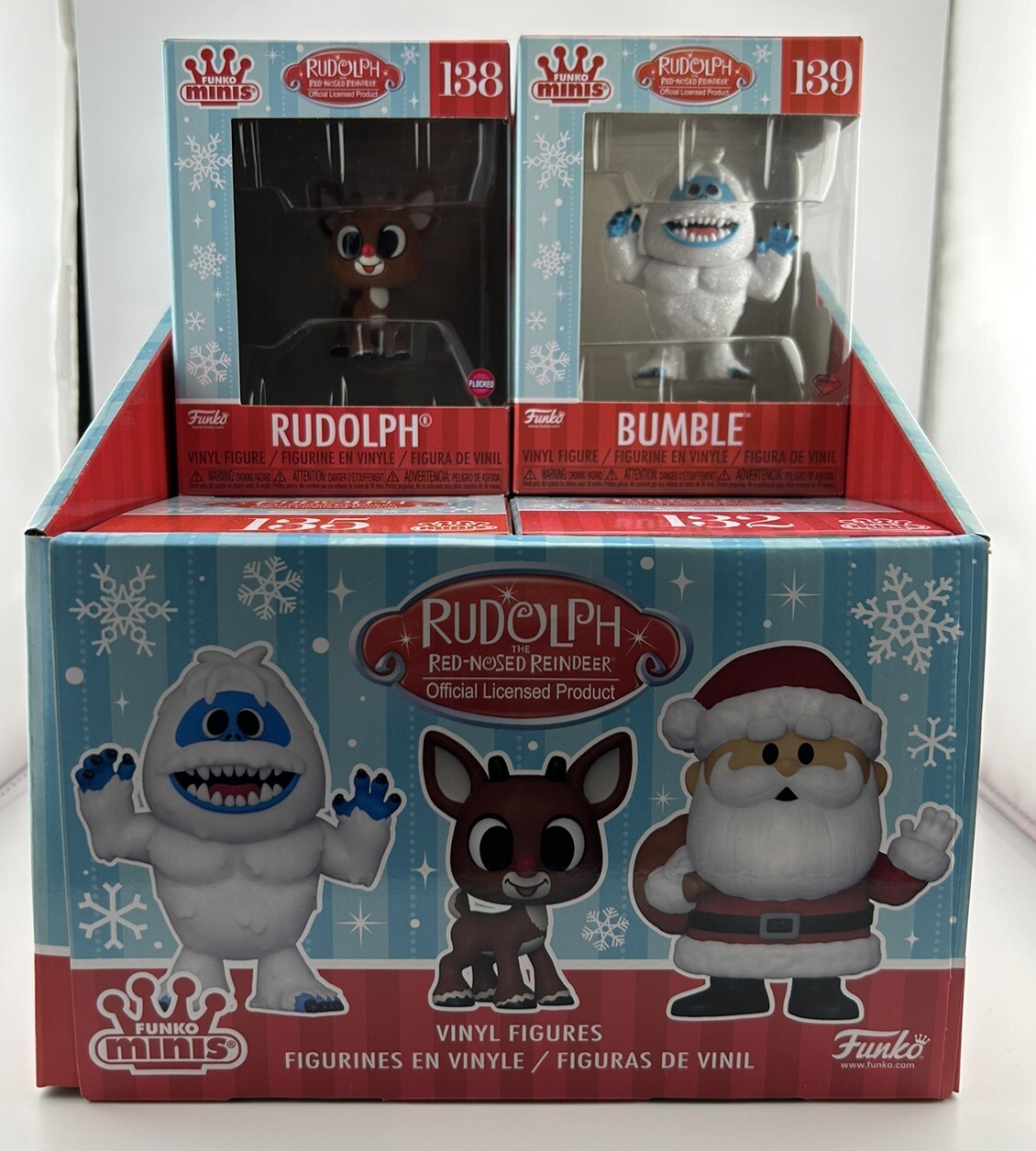 2023 Funko Minis Rudolph Red-Nosed Reindeer Complete Set of 10 Chases & Display