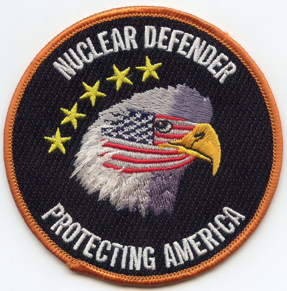 NUCLEAR DEFENDER PROTECTING AMERICA Patriotic Security Police PATCH
