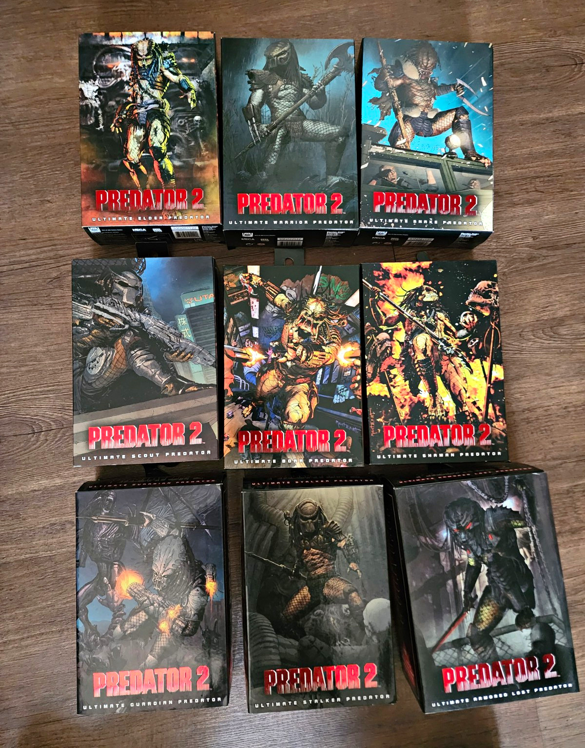 NECA Predator 2 Ultimate Predator Los Tribe Figure Lot of 9 Collectible Figures