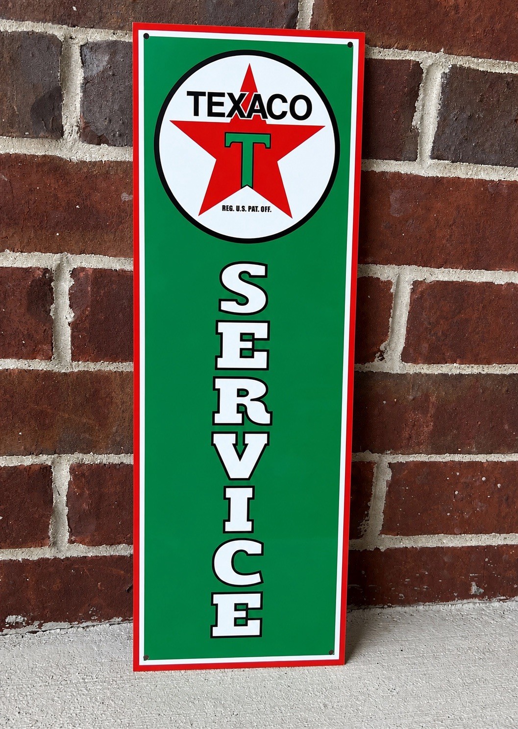 Texaco Service Garage Metal  Gasoline Gas sign Pump Oil