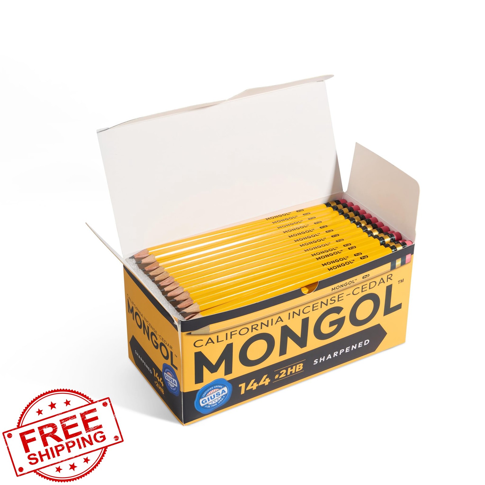 Mongol Pencil #2 144-Pack Pre-sharpened