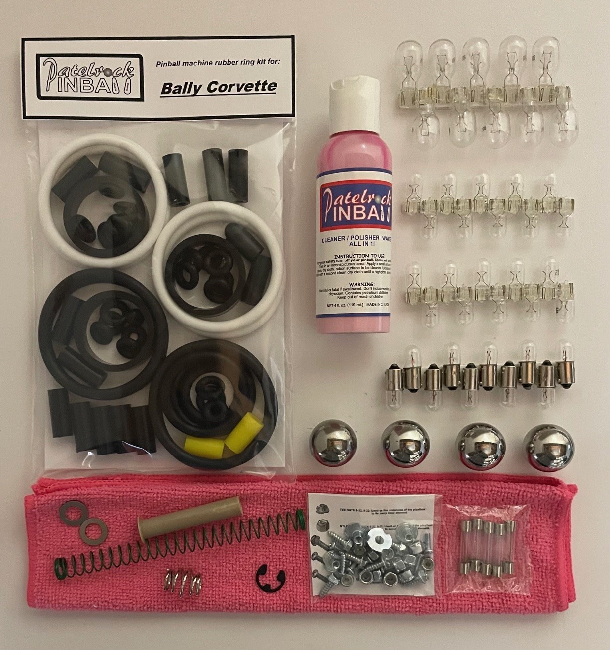 1994 Bally / Midway Corvette Pinball Machine Maintenance Tune Up Kit