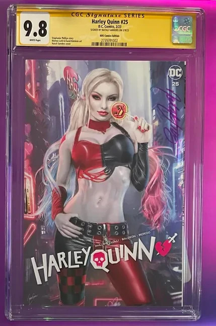 Harley Quinn #25 CGC 9.8 Signature Series Variant KRS Natali Sanders 2023